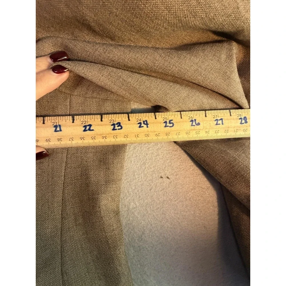 Stafford Blazer Sport Coat Mens 46S Beige Poly Wool Classic Gold Button Jacket
